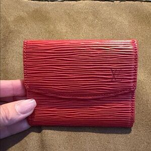 Louis Vuitton Red Textured Wallet